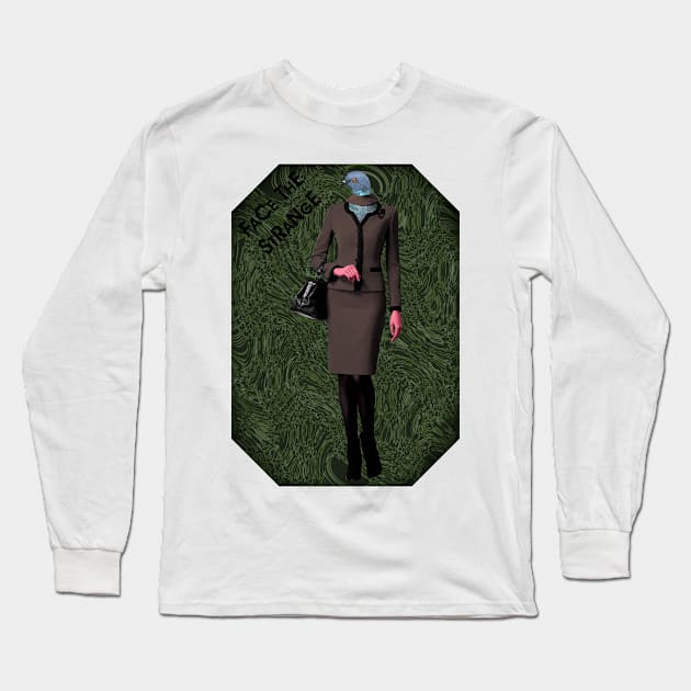 Green lady pigeon Long Sleeve T-Shirt by FaceTheStrange